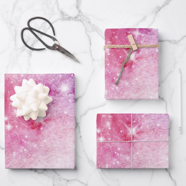 Hoja De Papel De Regalo Patrones sin costura de galaxia (Anverso)