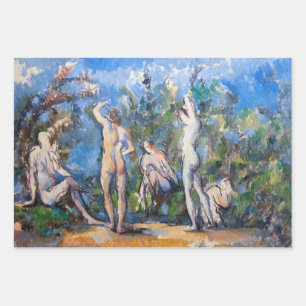 Hoja De Papel De Regalo Paul Cezanne - Cinco Bathers