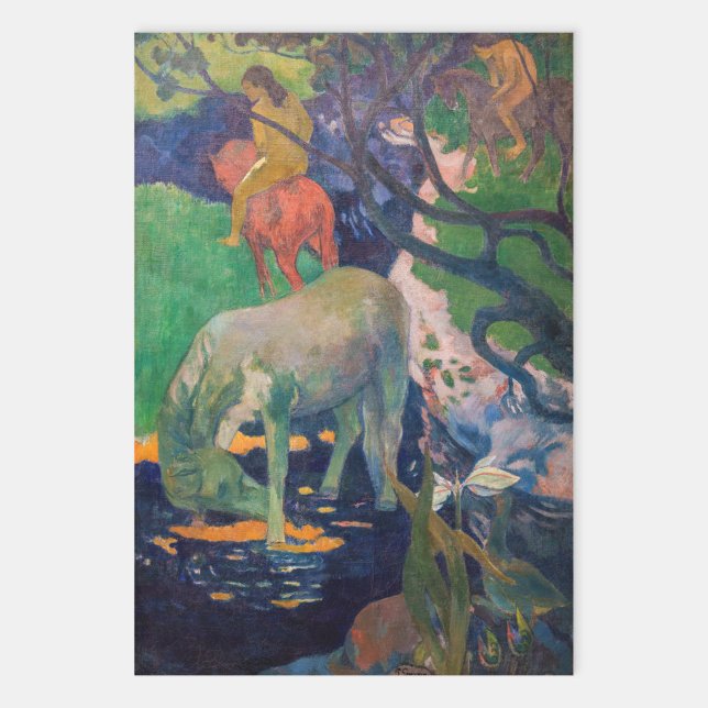 Hoja De Papel De Regalo Paul Gauguin - El caballo blanco (Subido por el creador)