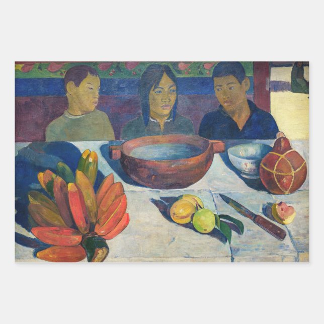 Hoja De Papel De Regalo Paul Gauguin - La Comida / Los plátanos (Anverso)