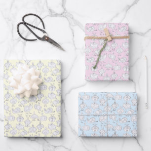 Hoja De Papel De Regalo Pavos divertidos divirtiéndose!