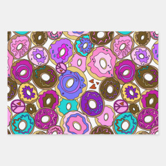 Hoja De Papel De Regalo Paz Amor y Donas
