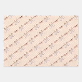 Hoja De Papel De Regalo Peach Baby Bow Shower