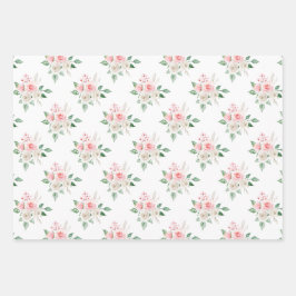 Hoja De Papel De Regalo Peach Floral Boda