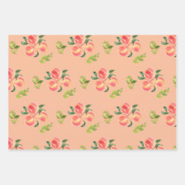 Hoja De Papel De Regalo Peach Fruit