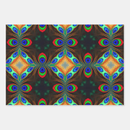 Hoja De Papel De Regalo Peacock