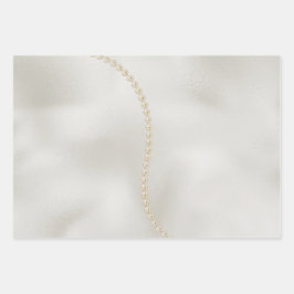 Hoja De Papel De Regalo Pearls White Luxe