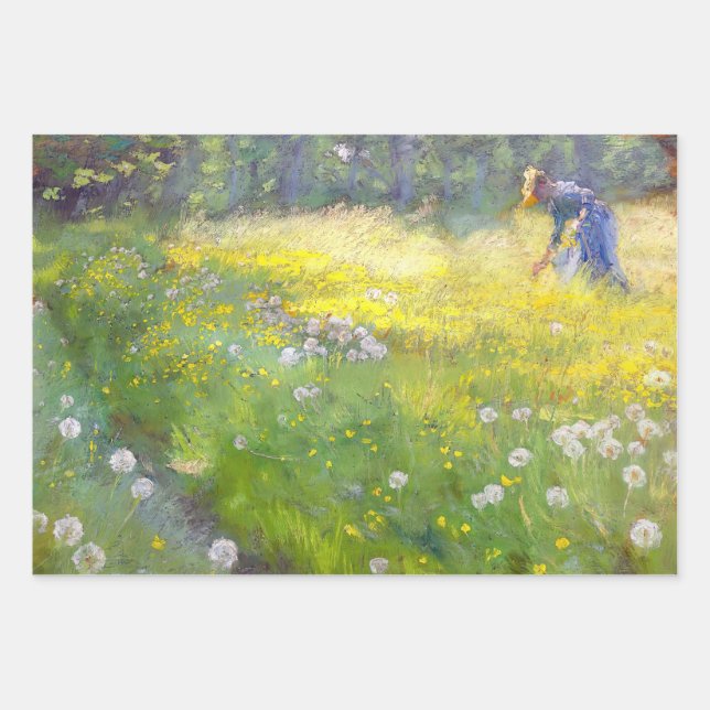 Hoja De Papel De Regalo Peder Severin Kroyer - Marie Kroyer en el jardín (Anverso)