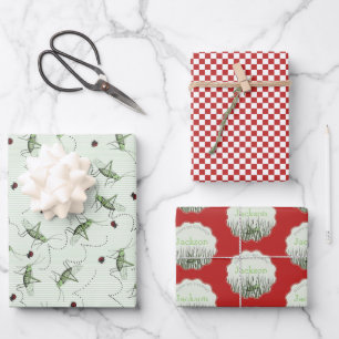 Hoja De Papel De Regalo Peek-a-Boo Grasshopper primer Fiesta de picnic de 