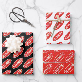 Hoja De Papel De Regalo PELIGRO: NOMBRE/PERSONALIZAR DE PALABRAS Novedad ú