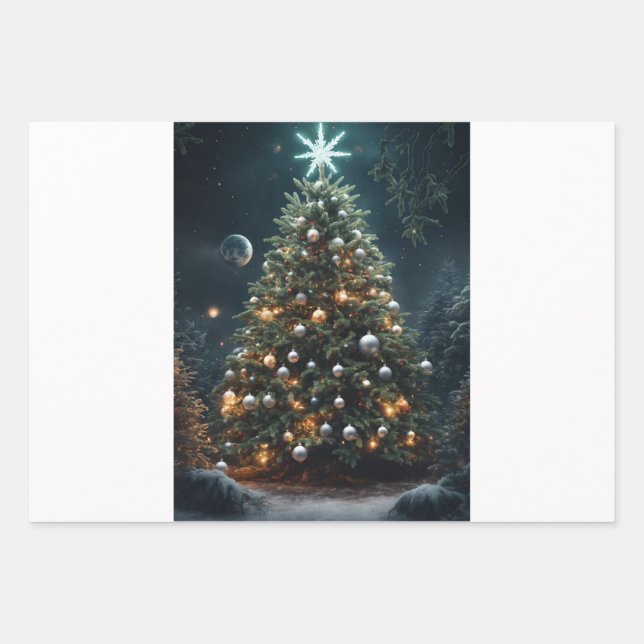 Hoja De Papel De Regalo "Peligro pandémico: Un inquietante Navidad de 2023 (Anverso 2)