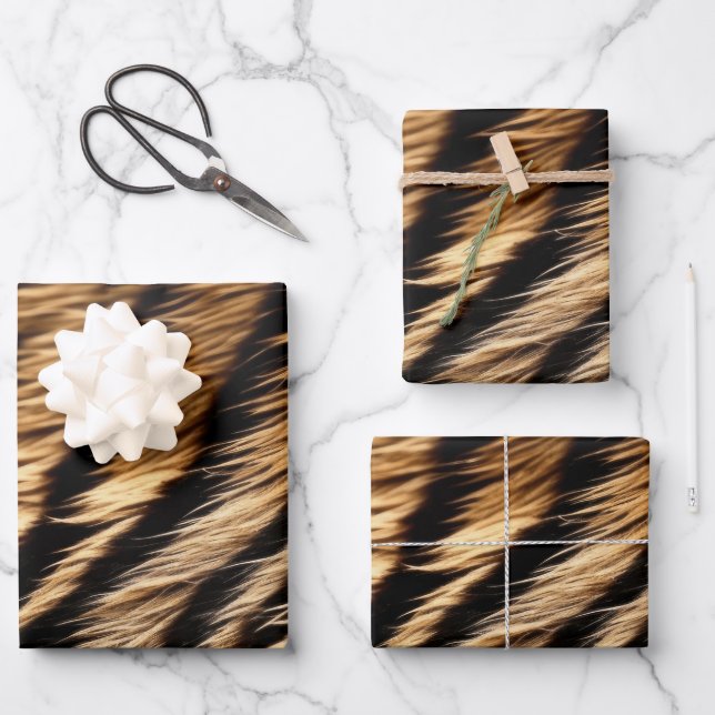 Hoja De Papel De Regalo "Pelt tigre" (Anverso)