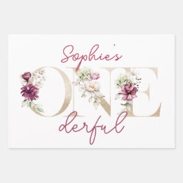 Hoja De Papel De Regalo peonatos rosados onemaravillosas acuarelas de cump