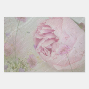 Hoja De Papel De Regalo Peony y Wildflowers