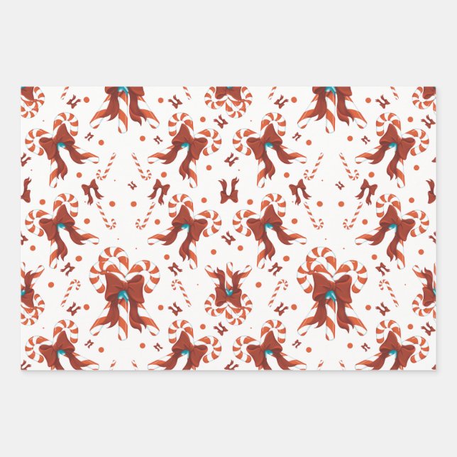 Hoja De Papel De Regalo Peppermint Charm (Anverso)