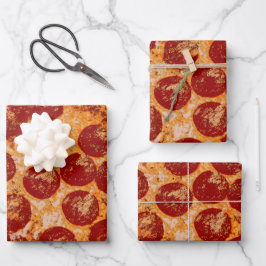 Hoja De Papel De Regalo Pepperoni Pizza