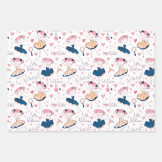 Hoja De Papel De Regalo Pequeña Ballerina en blanco