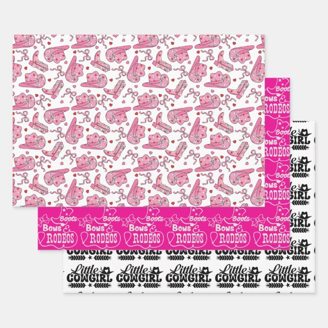 Hoja De Papel De Regalo Pequeña Vaquera  (Set)