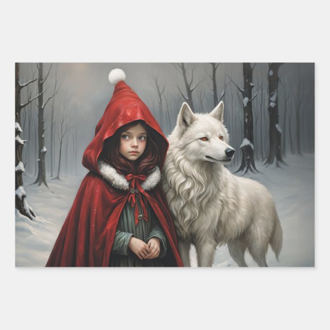 Hoja De Papel De Regalo Pequeño regalo de navidad roja (Anverso)