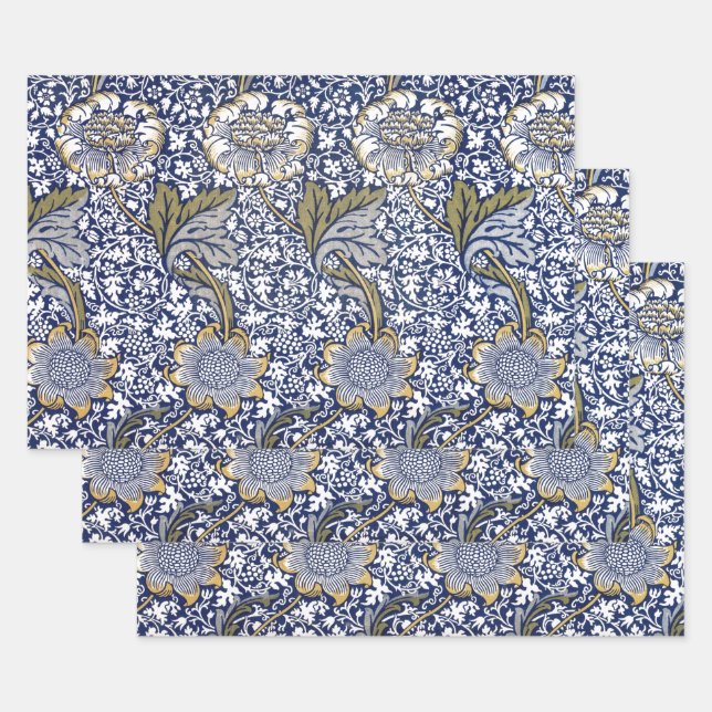 HOJA DE PAPEL DE REGALO PERIÓDICO: WILLIAM MORRIS : KENNET (Set)