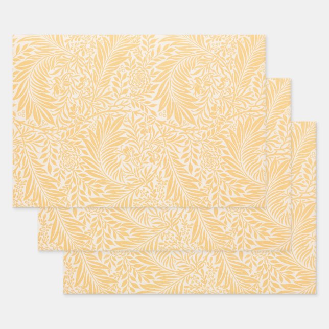 HOJA DE PAPEL DE REGALO PERIÓDICO: WILLIAM MORRIS : LARKSPUR (Set)