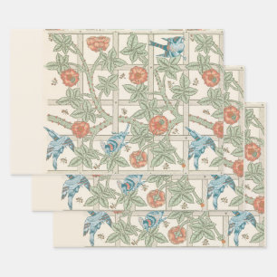 HOJA DE PAPEL DE REGALO PERIÓDICO: WILLIAM MORRIS : TRELLIS