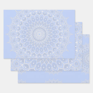 Hoja De Papel De Regalo Periwinkle Mandala - Bora en Juniper Berry