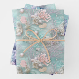 Hoja De Papel De Regalo Perlas Bajo El Mar