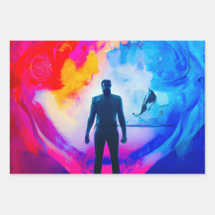 Hoja De Papel De Regalo Permanecer en colores