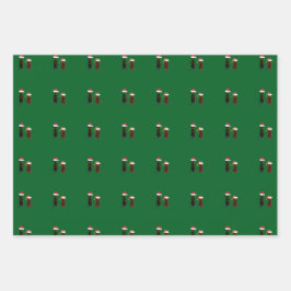 Hoja De Papel De Regalo perro de navidad