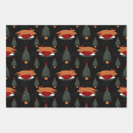 Hoja De Papel De Regalo Perro de Navidades Cute