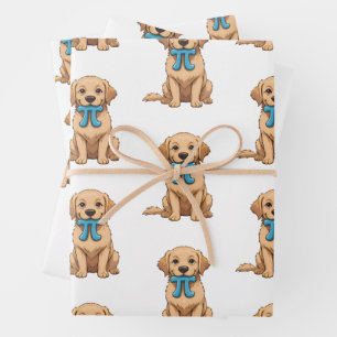 Hoja De Papel De Regalo Perro del Día de Pi con Símbolo de Pi Día de Pi