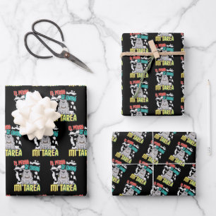 Hoja De Papel De Regalo Perro español comió mi hogar - Perro Tarea