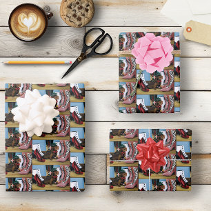 Hoja De Papel De Regalo Perro salchicha dachshund steampunk Botas victoria