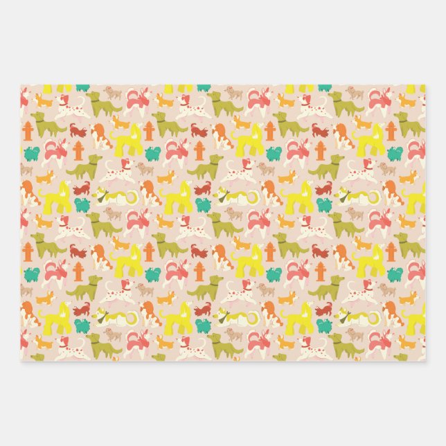 Hoja De Papel De Regalo Perros (Anverso)