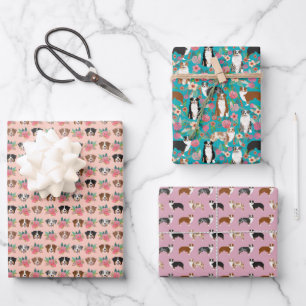 Hoja De Papel De Regalo Perros Pastores Australianos