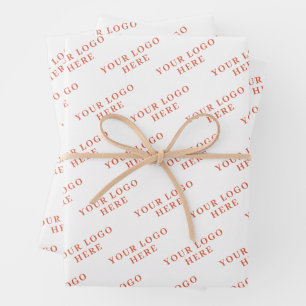 HOJA DE PAPEL DE REGALO PERSONALIZA TU LOGO CLÁSICO ELEGANTE MODERNO CON E