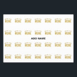 HOJA DE PAPEL DE REGALO PERSONALIZABLE MODERNO ESTILO BLANCO VERIFICADO MA<br><div class="desc">ESTE ES UN DISEÑO PARA LOS CLIENTES. PUEDE CAMBIAR,  REDUCIR O AGREGAR LOGO,  FOTO,  TEXTO Y COLORES COMO QUIERA. GRACIAS.</div>