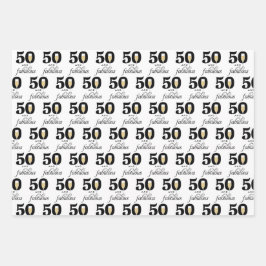 Hoja De Papel De Regalo Personalizado 50 y fabuloso cumpleaños