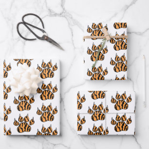 Hoja De Papel De Regalo Personalizado de impresión Tiger Paw