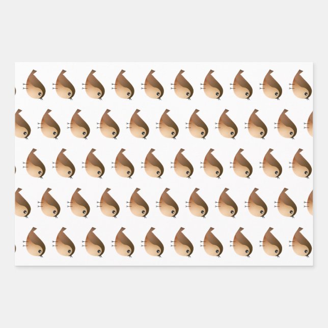 Hoja De Papel De Regalo Personalizado de pájaro de Sparrow (Anverso)