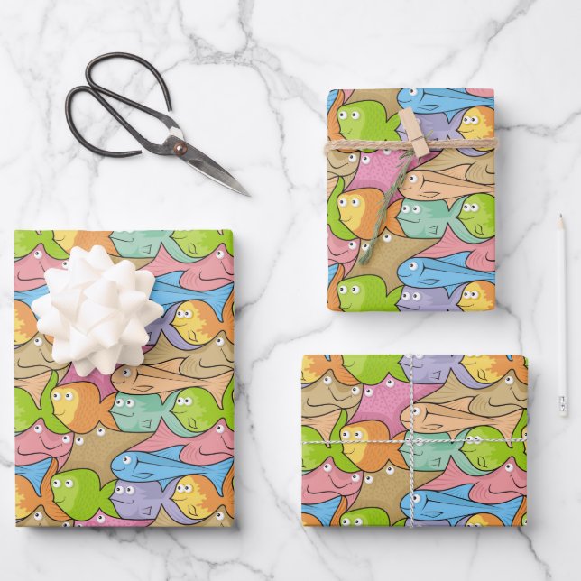 Hoja De Papel De Regalo Personalizado de pescado (Anverso)