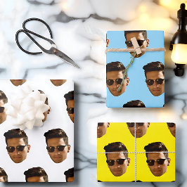 Hoja De Papel De Regalo Personalizado Face Cutout Bachelorette Party Cumpl