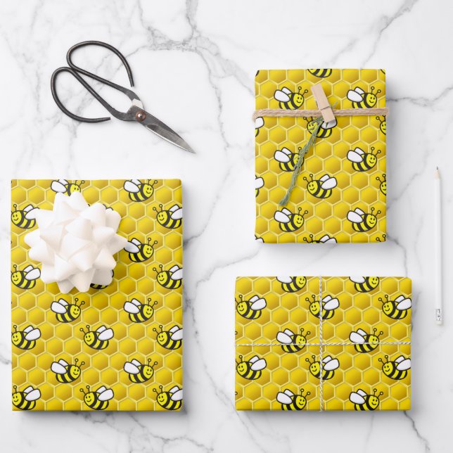 Hoja De Papel De Regalo Personalizado Honeybee (Anverso)
