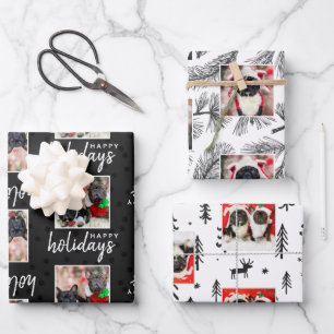 Hoja De Papel De Regalo Personalizado moderno 3 Fotomontaje Mascota Perro 
