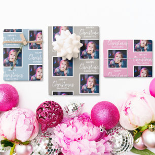 Hoja De Papel De Regalo Personalizado Navidades de fotografía cuadrado con