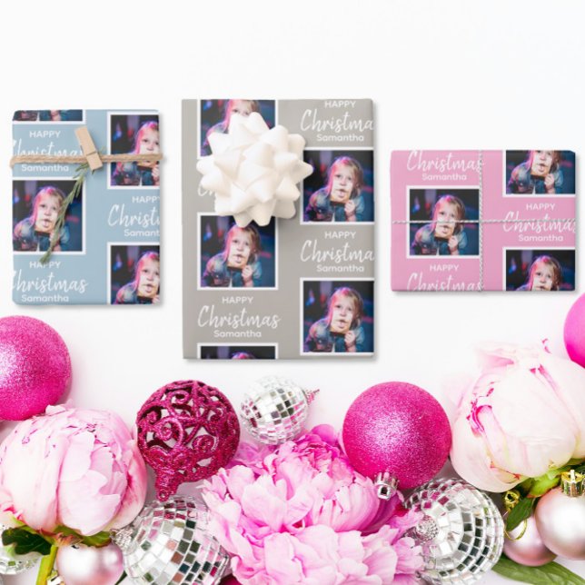 Hoja De Papel De Regalo Personalizado Navidades de fotografía cuadrado con (Subido por el creador)