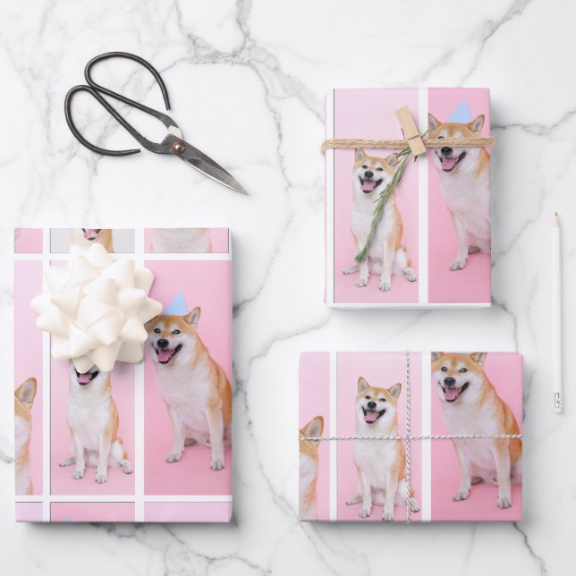 Hoja De Papel De Regalo personalizado personalizado de plantilla de 20 Col (Anverso)