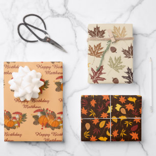 Hoja De Papel De Regalo Personalizar el nombre Cae deja feliz cumpleaños