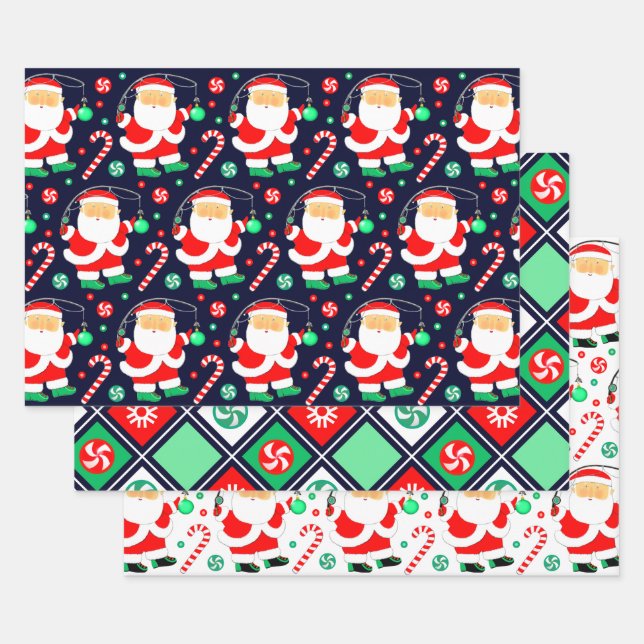 Hoja De Papel De Regalo Pesca de Navidad (Set)